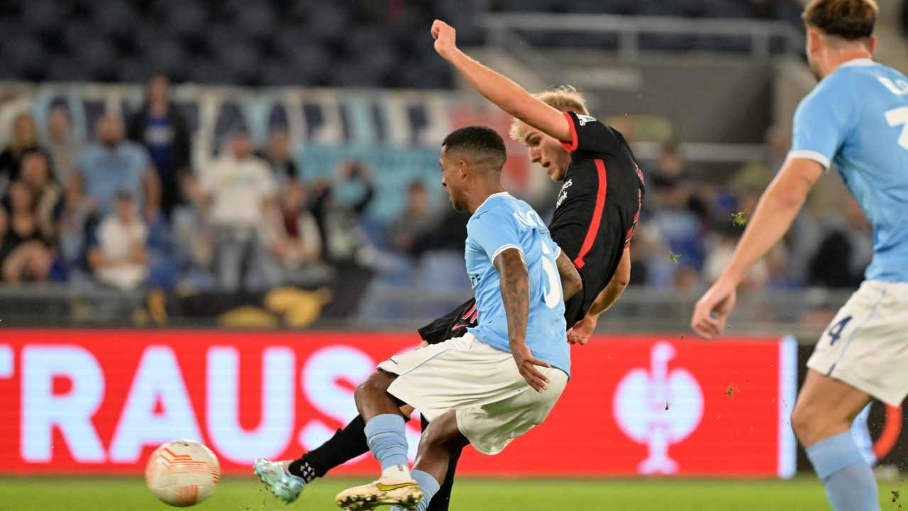 Gustav Isaksen e l'azione del goal contro la Lazio all'Olimpico
