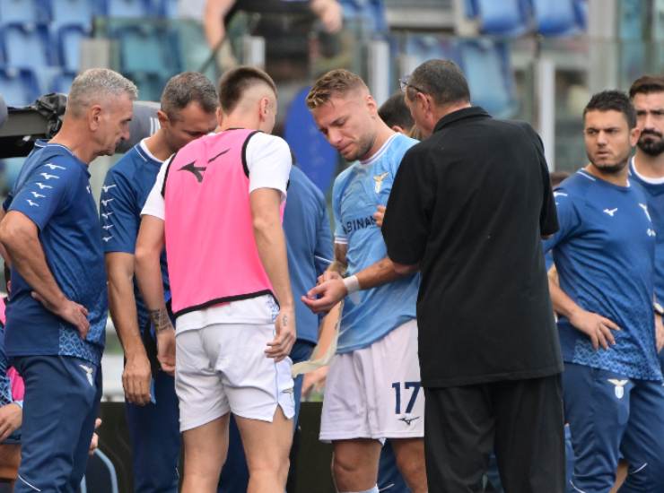 Immobile esce per infortunio al 30' di Lazio-Udinese.