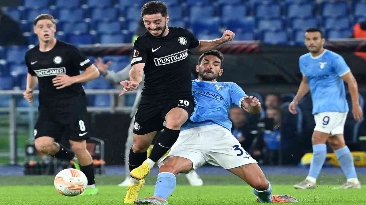 Moviola Lazio-Sturm Graz, espulso Lazzari | Arbitro Stegemann disastroso