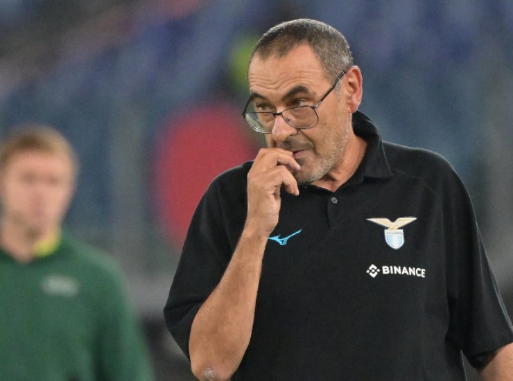 Sarri dopo Sturm Graz-Lazio. 