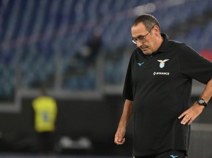 Lazio-Salernitana, la tristezza di Sarri.