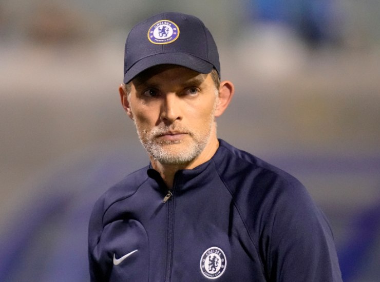 Tuchel vicino alla panchina dell'Inghilterra.