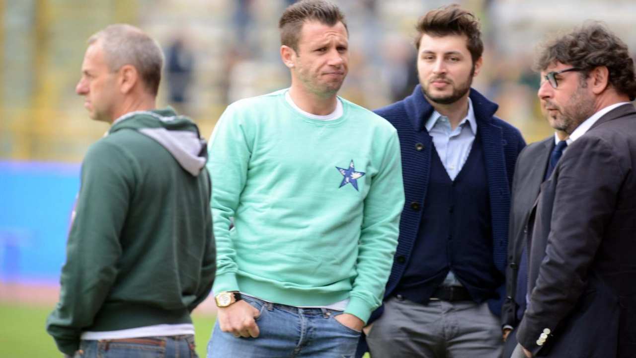 Antonio Cassano prima di una partita