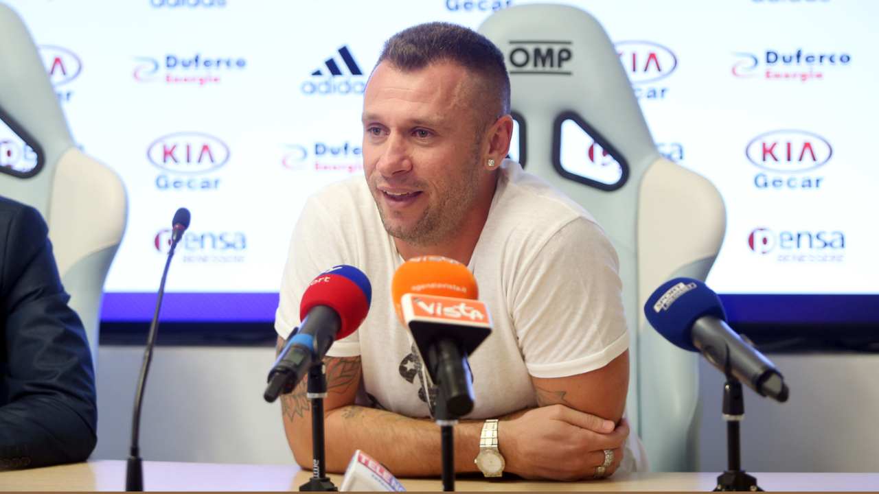 Antonio Cassano in conferenza stampa