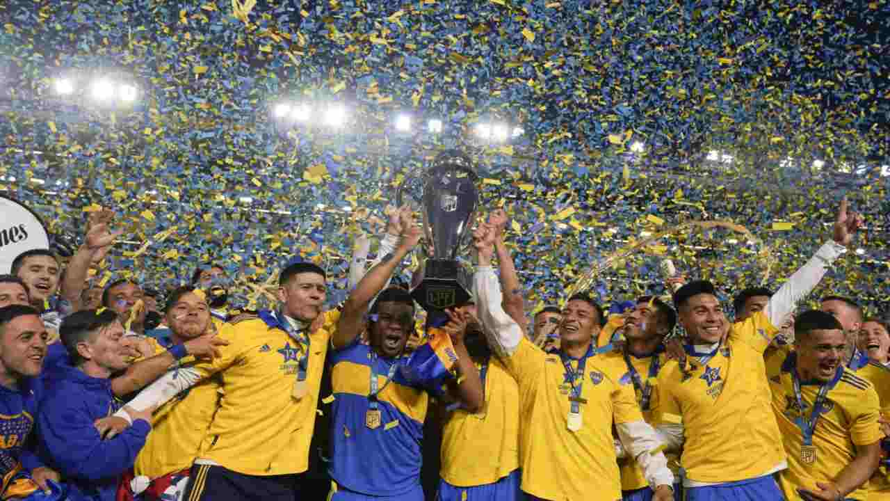 Boca Juniors festeggia la vittoria del campionato