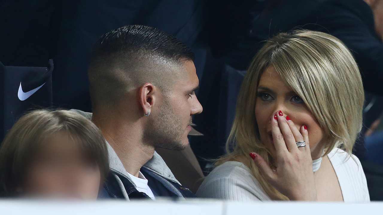 Icardi e Wanda Nara a colloquio