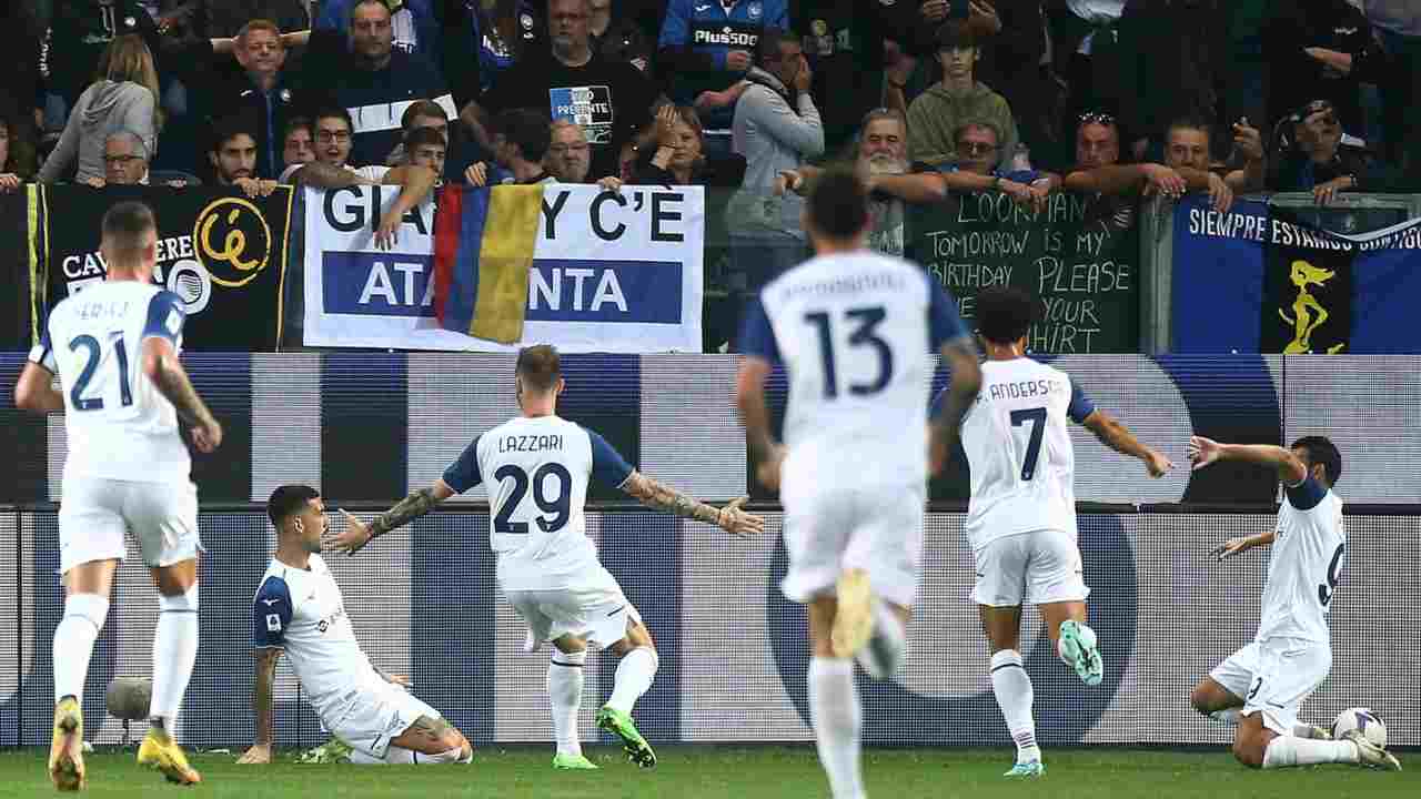 La Lazio festeggia un goal