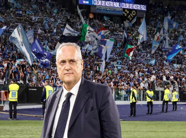 Lotito sotto la Curva Nord