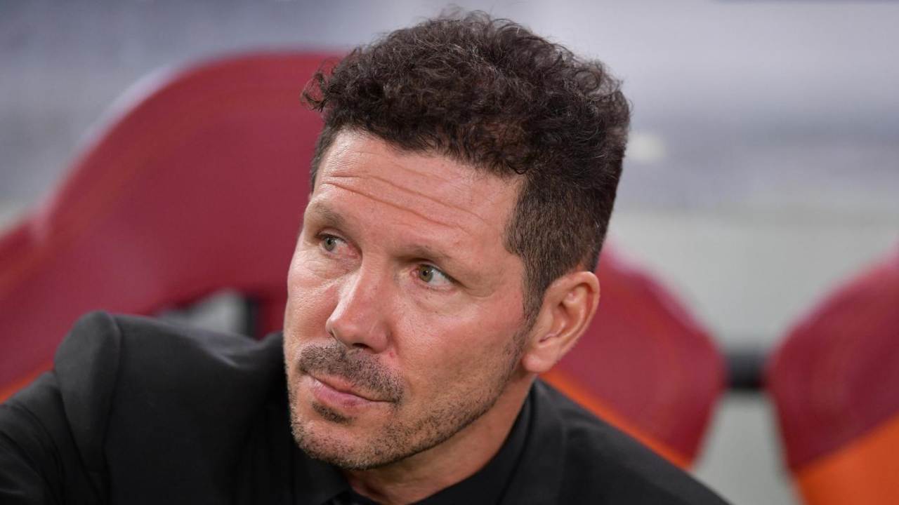 Simeone in panchina all'Olimpico