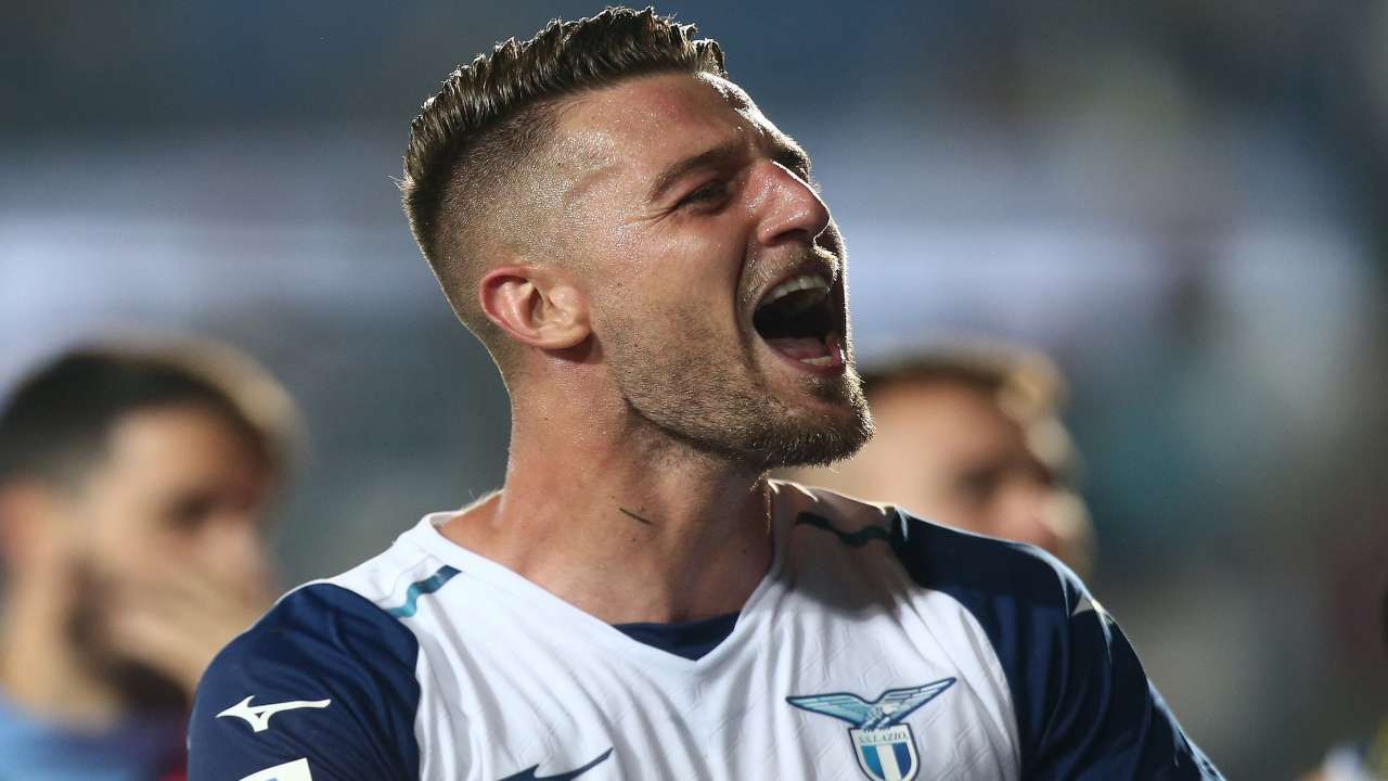 Milinkovic festeggia sui social la vittoria della Lazio nel derby