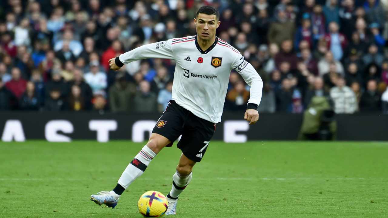 Cristiano Ronaldo con la maglia del Manchester United