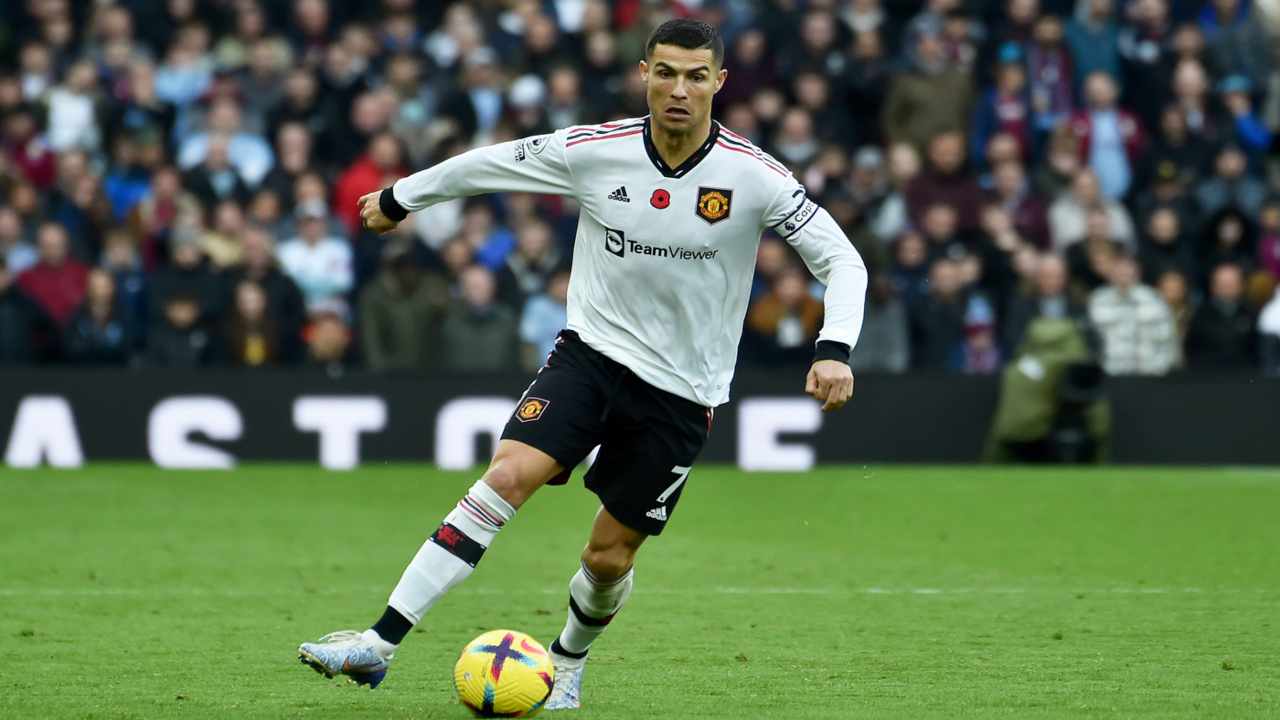 Cristiano Ronaldo con la maglia del Manchester United