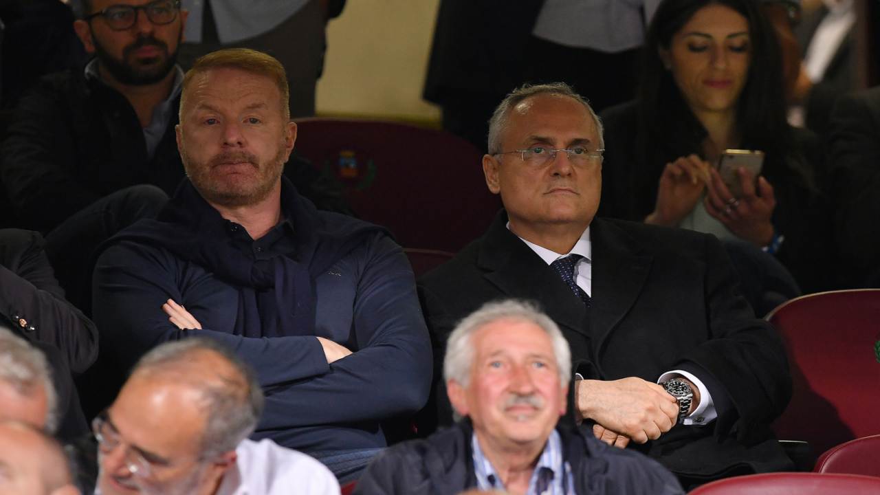 Tare e Lotito insieme in tribuna allo stadio