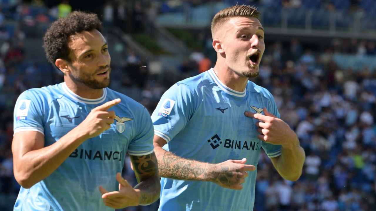 Milinkovic-Savic e Felipe Anderson in campo