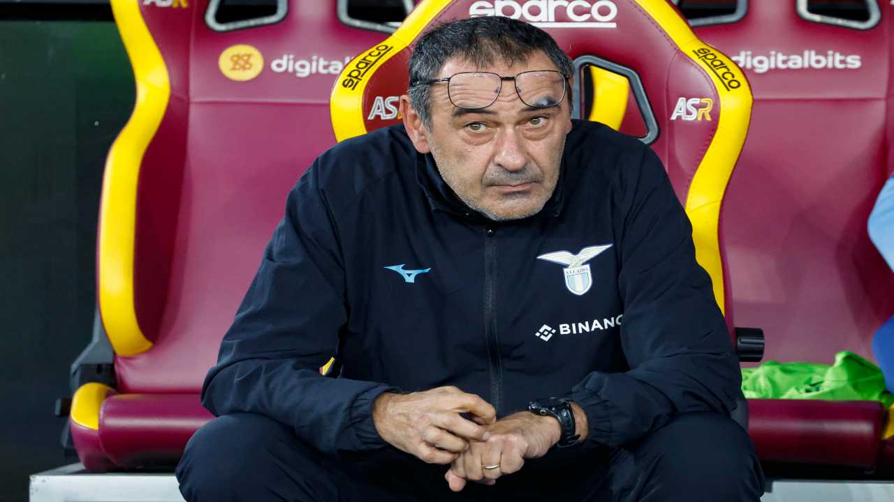 Sarri in panchina nel derby vinto il 6 novembre scorso.