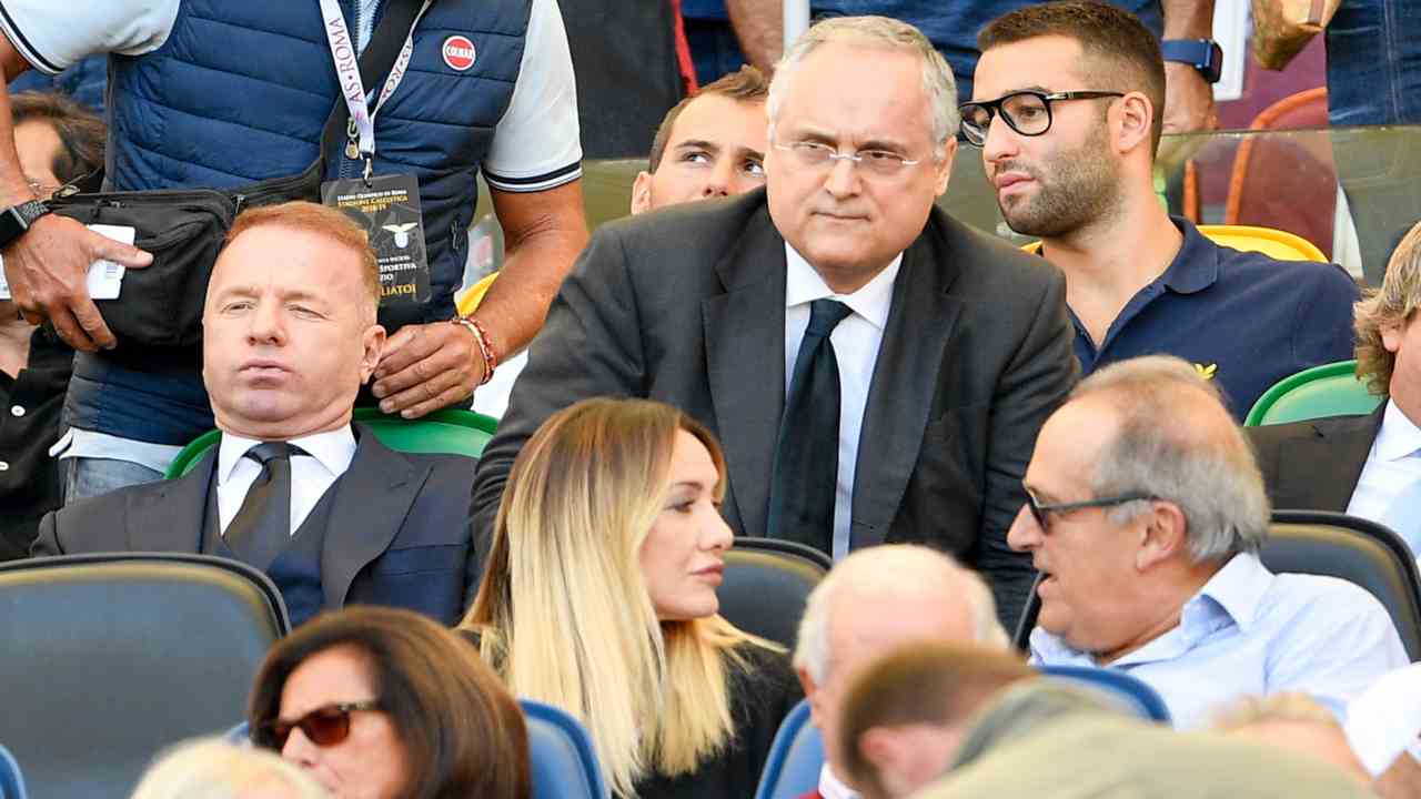 Lotito e Tare allo stadio Olimpico