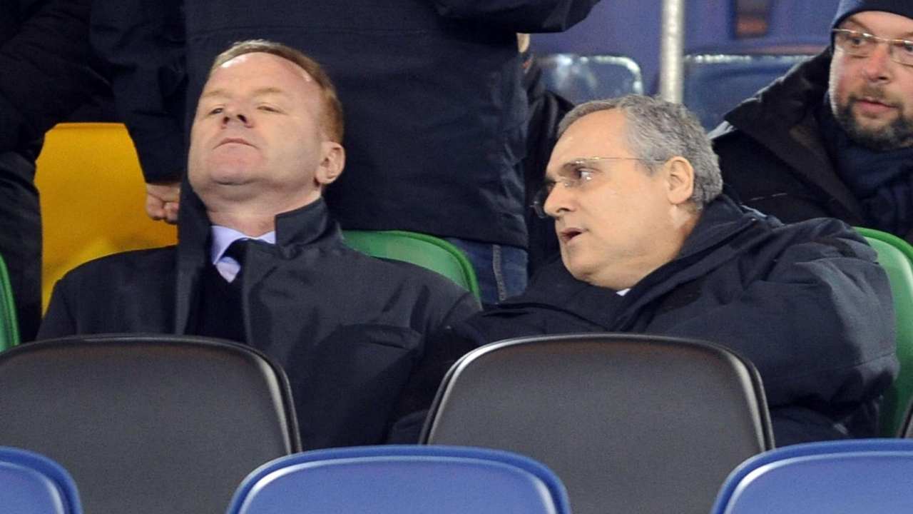 Tare e Lotito insieme in tribuna