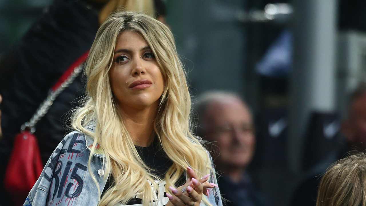 Wanda Nara allo stadio, in tribuna