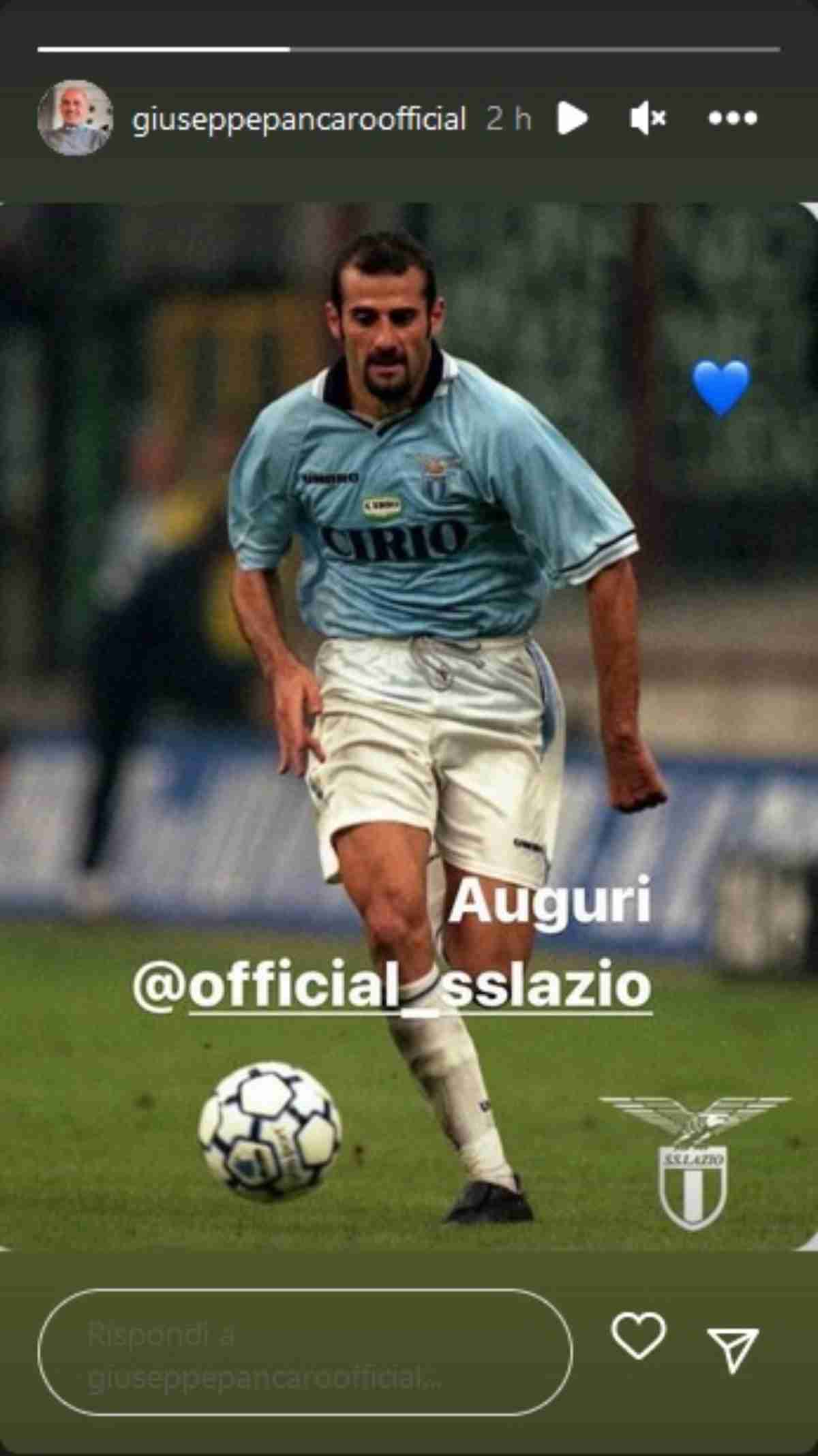 Gli auguri alla Lazio di Pancaro