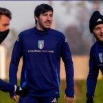 Retegui Tonali e Dimarco in allenamento