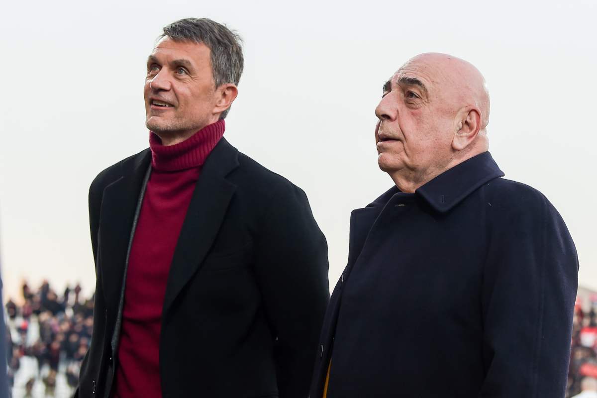 Paolo Maldini a colloquio con Adriano Galliani