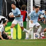 Il gol della Lazio contro la Juventus