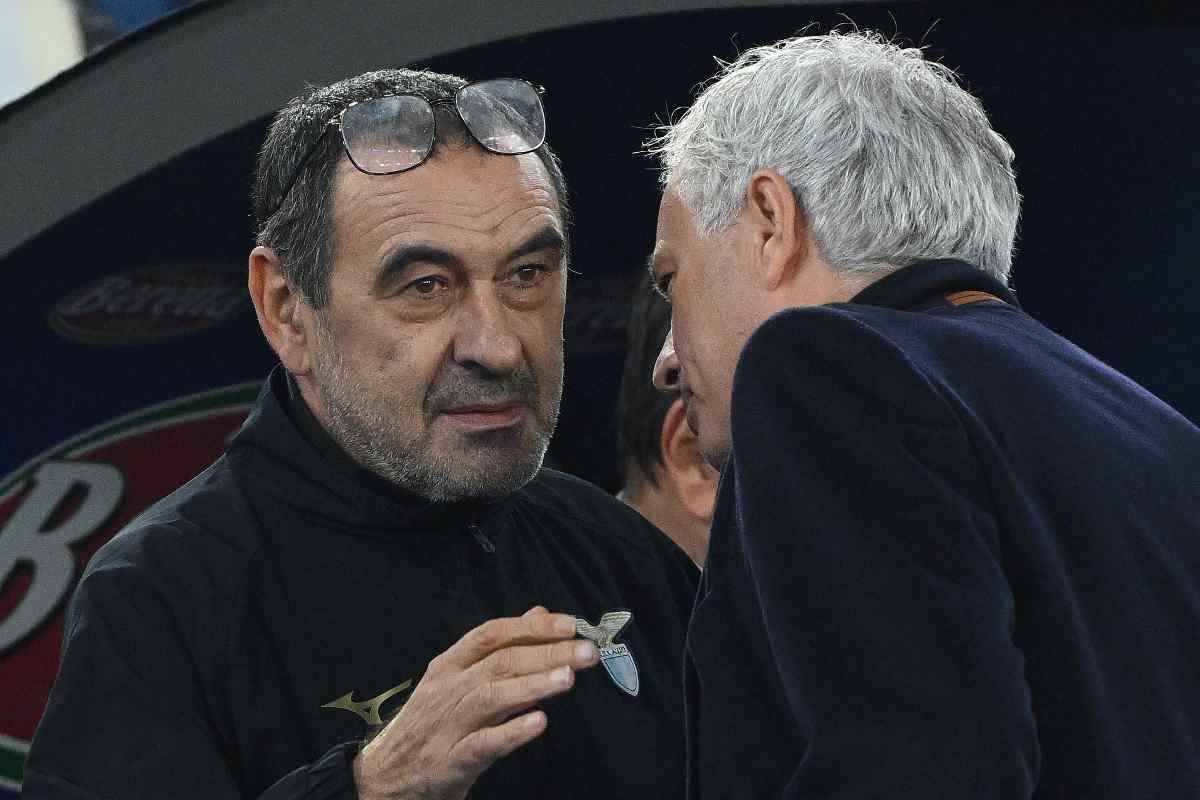Sarri con Mourinho