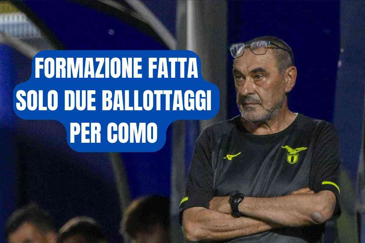 Il tecnico della Lazio Maurizio Sarri in panchina 