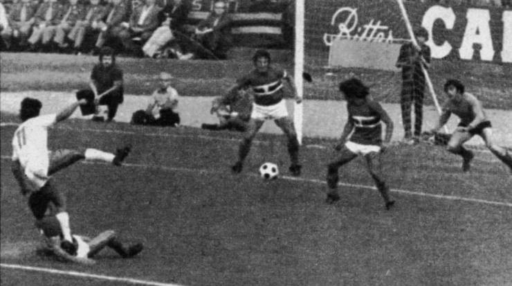Il primo gol in serie A di Bruno Giordano, segnato sul campo della Sampdoria