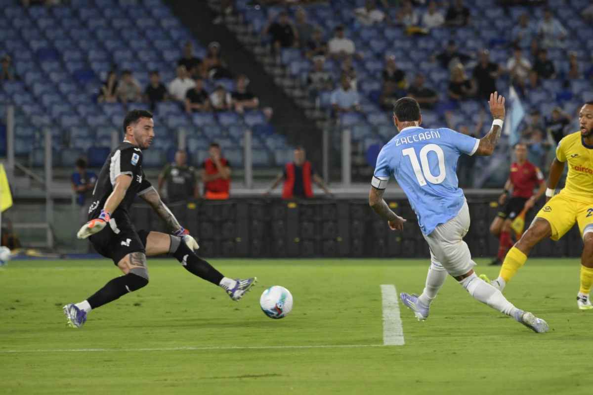 Il gol di Zaccagni in Lazio-Verona