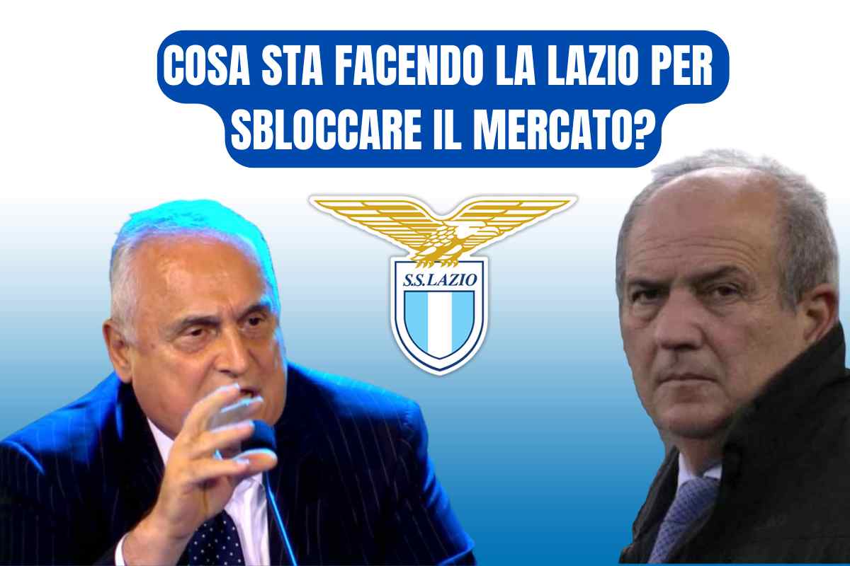 Il presidente della Lazio Lotito e il diesse Fabiani