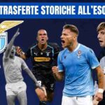 Giordano, Chinaglia, Immobile, Signori e Di Canio esultano con la maglia della Lazio