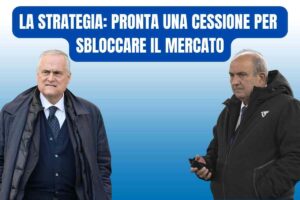 Il presidengte Lotito e il diesse Fabiani