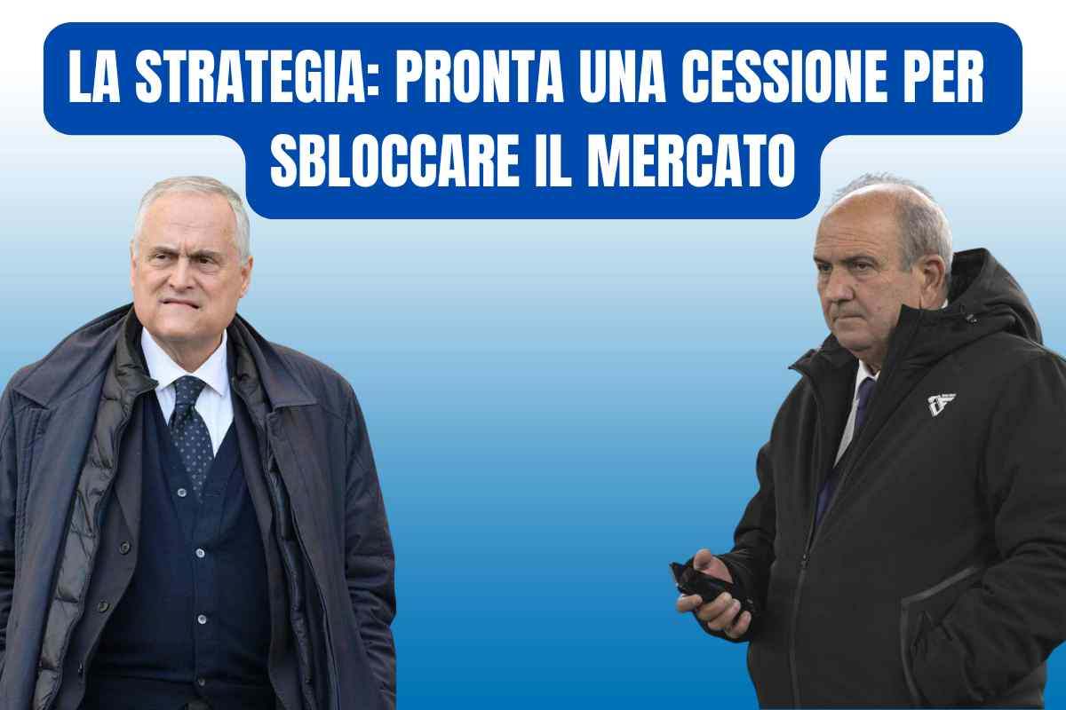 Il presidengte Lotito e il diesse Fabiani 