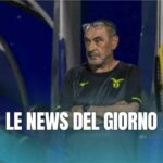 Il tecnico della Lazio Maurizio Sarri in panchina