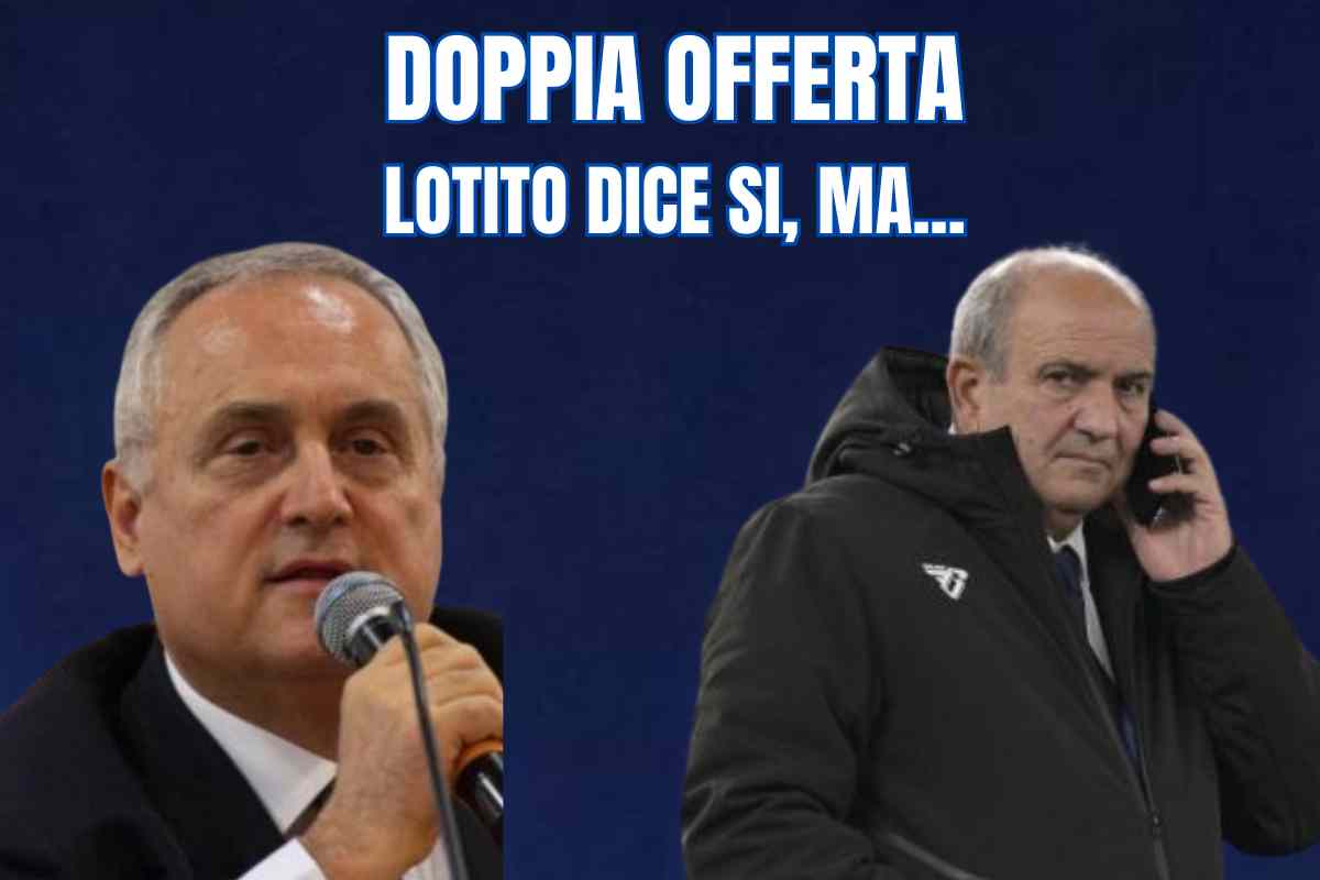 Il presidente Lotito e il diesse Fabiani