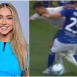 L'arbitro MAnuela Nicolosi e il contatto ina rea su Castellanos