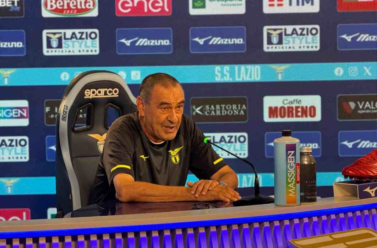 Sarri in conferenza stampa a Formello 