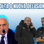 Il presidente della Lazio Lotito, il esse Fabiani e il tecnico Sarri