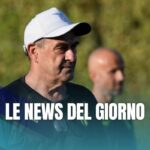 Maurizio Sarri durante un allenamento a Formello
