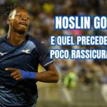 L'esultanza di Noslin dopo il gol all'Atromitros