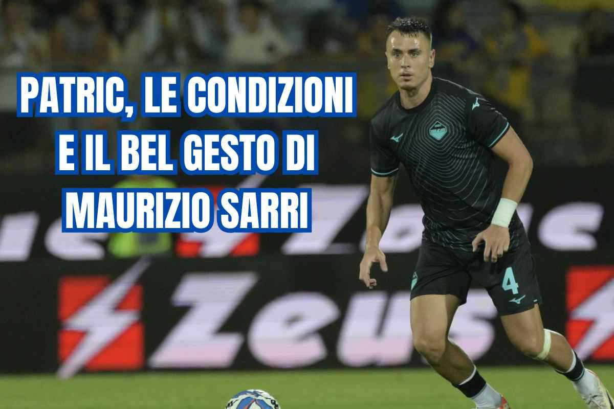 Patric in campo con la Lazio