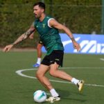 Alessio Romagnoli si allena