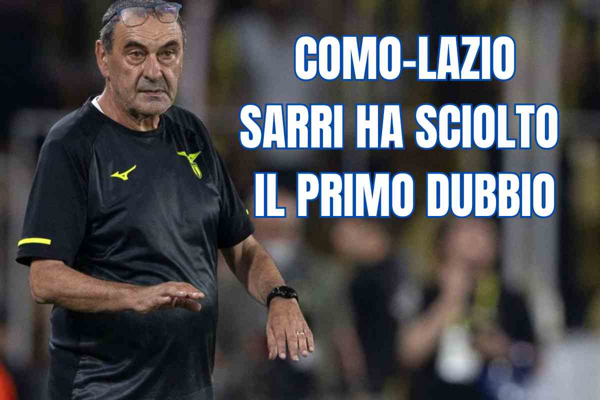 Il tecnico della Lazio Maurizio Sarri