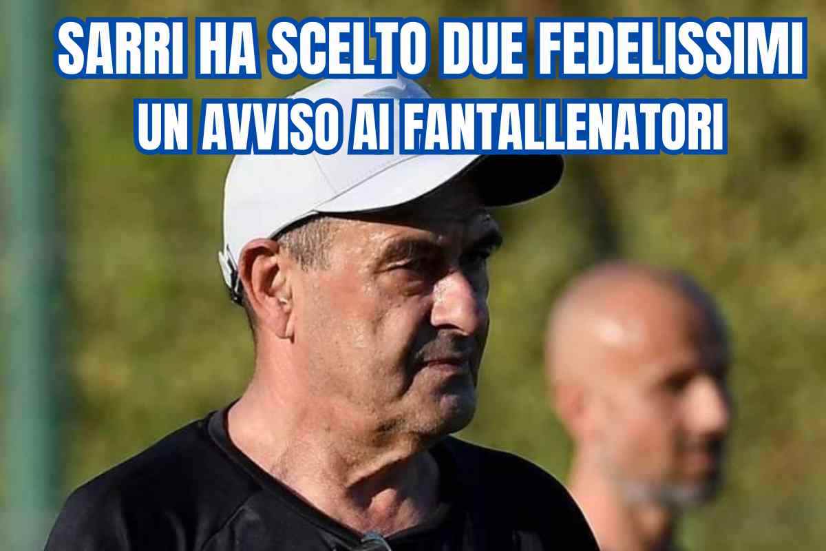 Sarri durante un allenamento a Formello