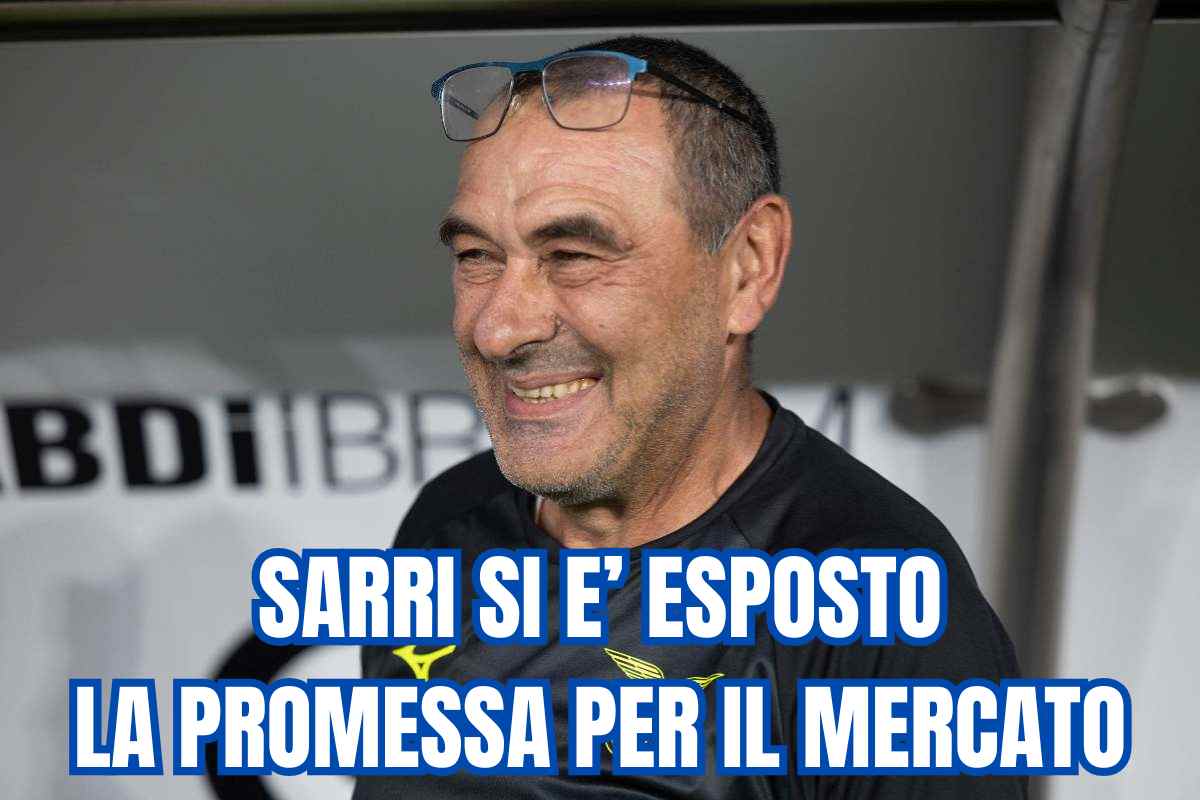 Il tecnico della Lazio Maurizio Sarri sorridente