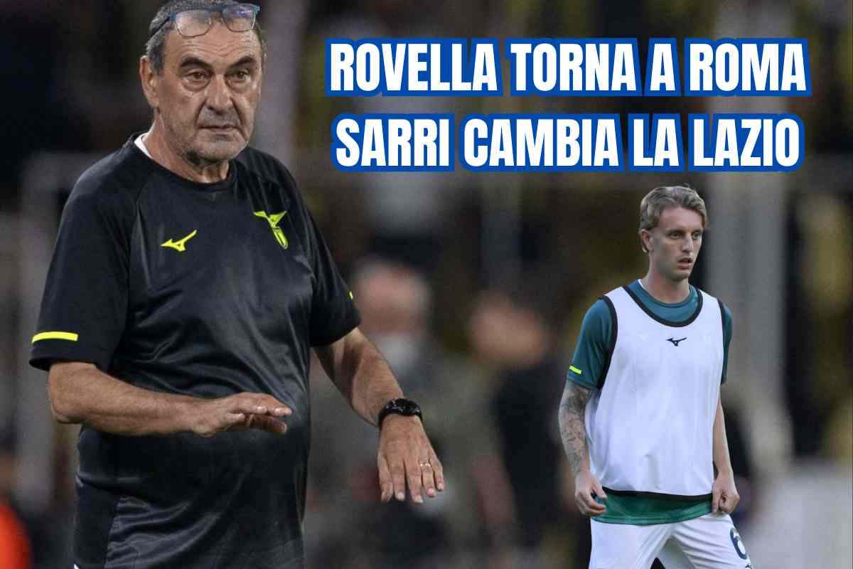 Rovella e il tecnico Sarri