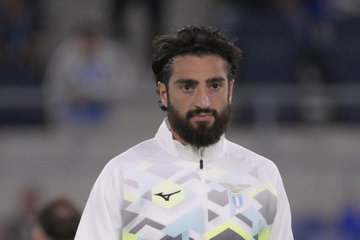 Gigot, il difensore della Lazio durante il preparatita all'Olimpico