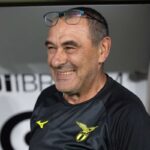 Sarri in panchina della Lazio