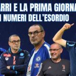 Sarri in panchina con Empoli, Napoli, Chelsea, Juve e Lazio